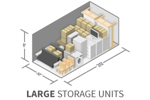 large storage units available